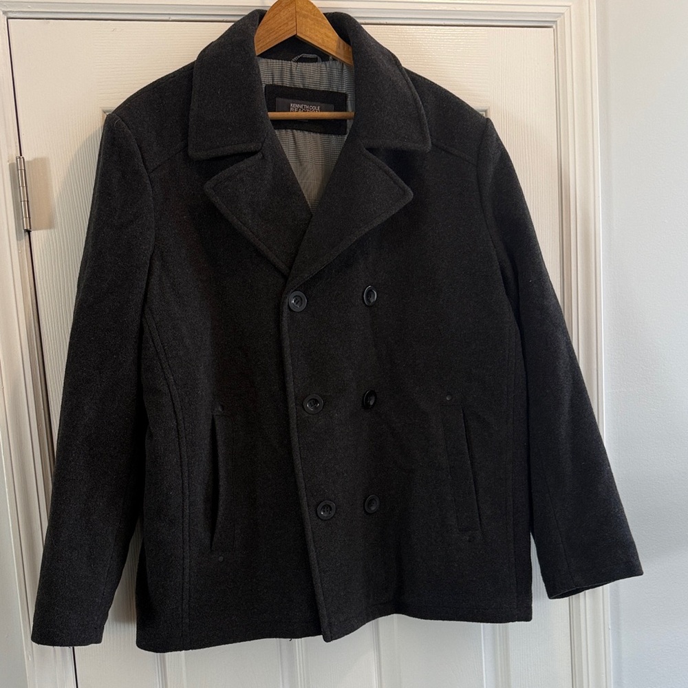 Kenneth Cole Charcoal Pea Coat